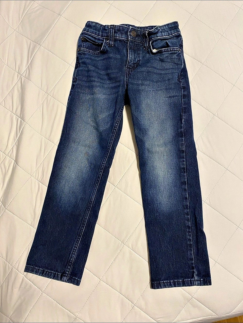 Cat & Jack Boys' Stretch Straight Fit Jeans Size 7 Blue